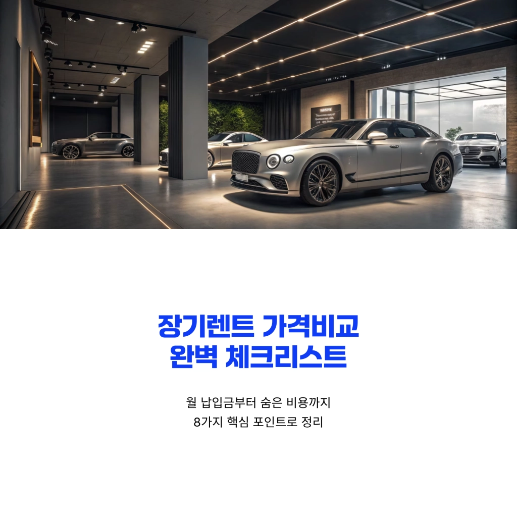 장기렌트 가격비교