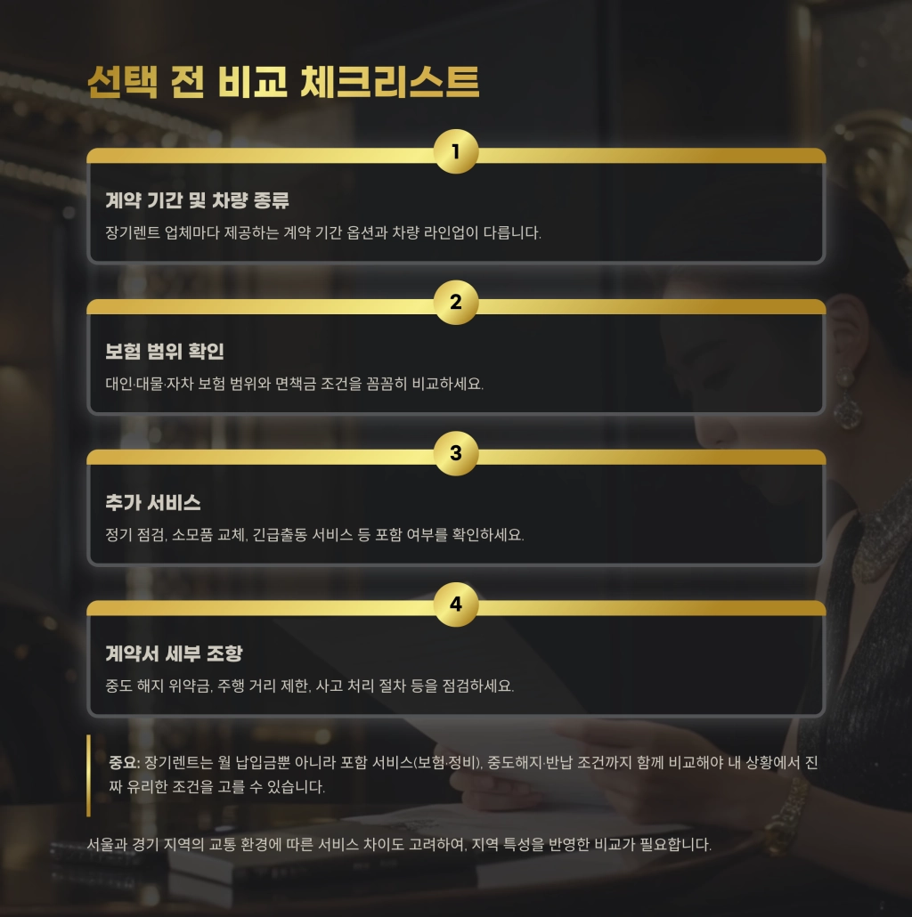 장기렌트 가격비교