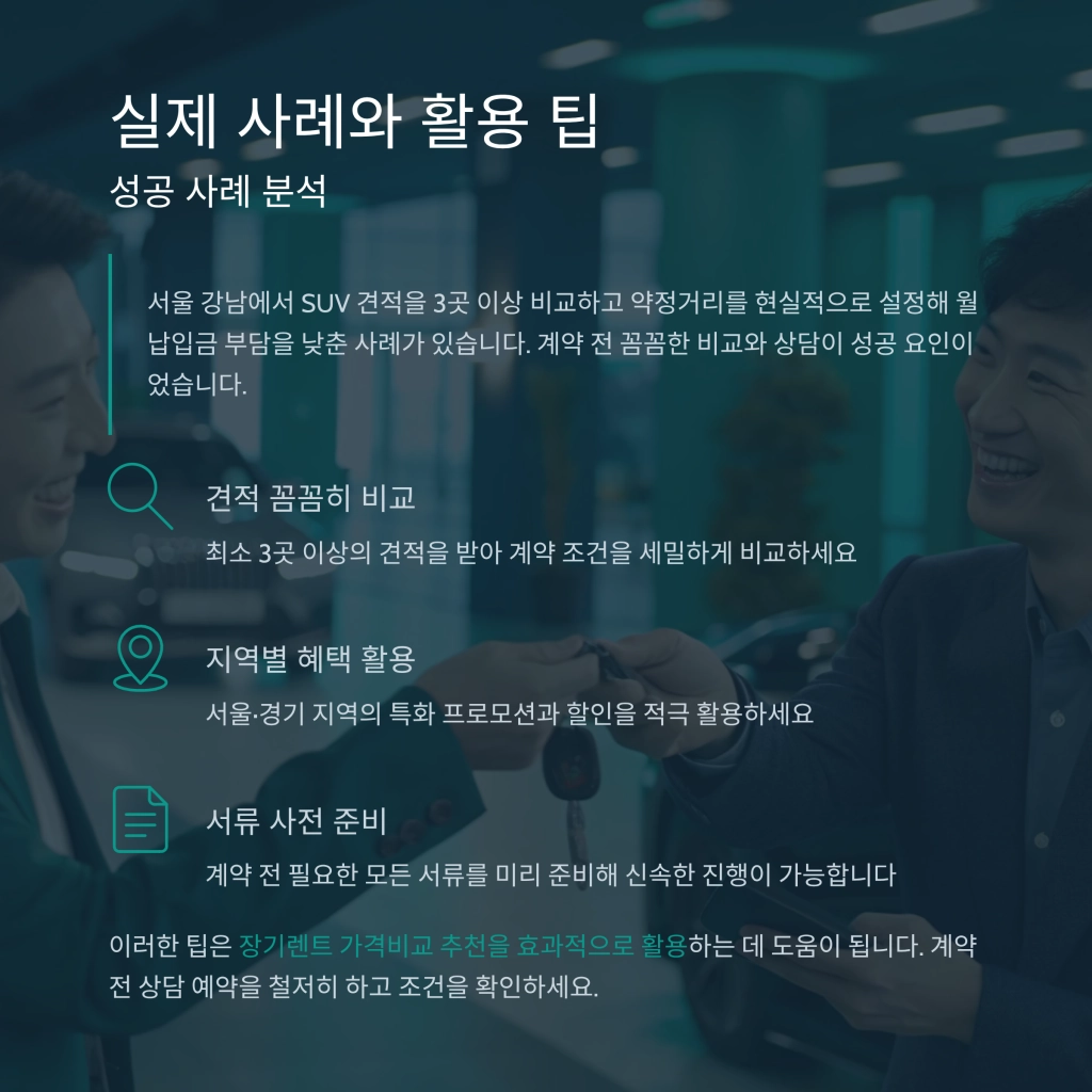 장기렌트 가격비교